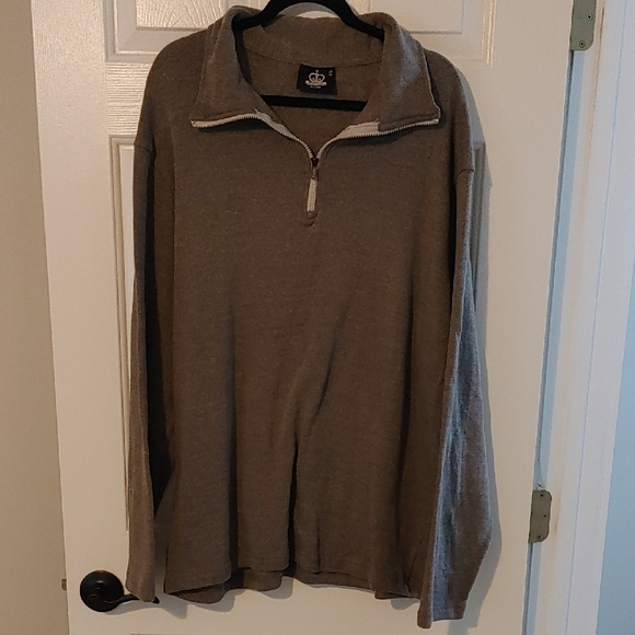 Brooklyn Unlimited Other - Brooklyn Unlimited Mens XL Gray Quarter Zip Up Pullover Sweater Soft Cozy Casual